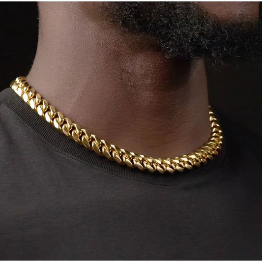 18k Gold Plates Cuban Link (necklace) 22inch - Xclusive FootRare