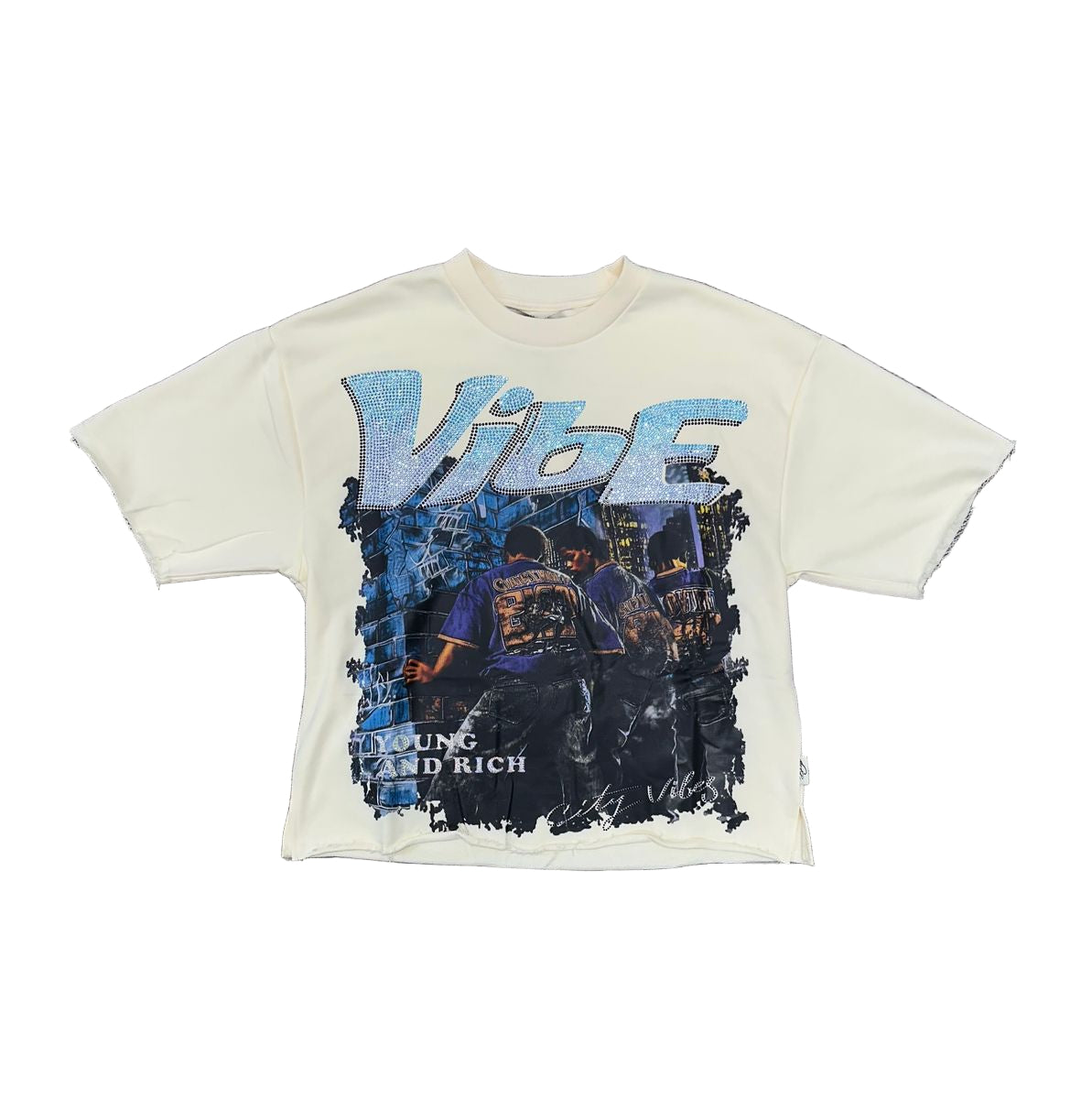 BKYS Men Vibe Cropped Tee (Off White)