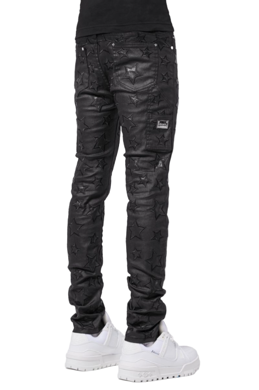 Guapi Waxed Stars Denim (All Black)