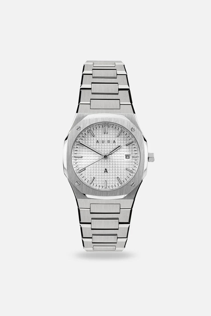 Aura Date 004 Steel/White Watch