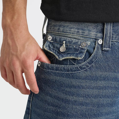 True Religion Bobby Flap Baggy Denim Jean Shorts