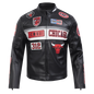 PRO NBA CHICAGO BULLS MEN'S MOTO JACKET BLACK/RED SIZE MEDIUM