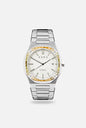 Aura Date 003 Steel /Off/Wht/ Yel Stone Watch