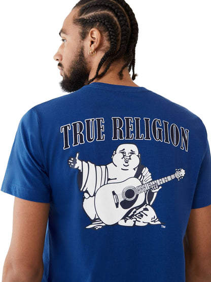 True Religion Buddha Logo Crewneck Short Sleeve T-shirt In Cobalt