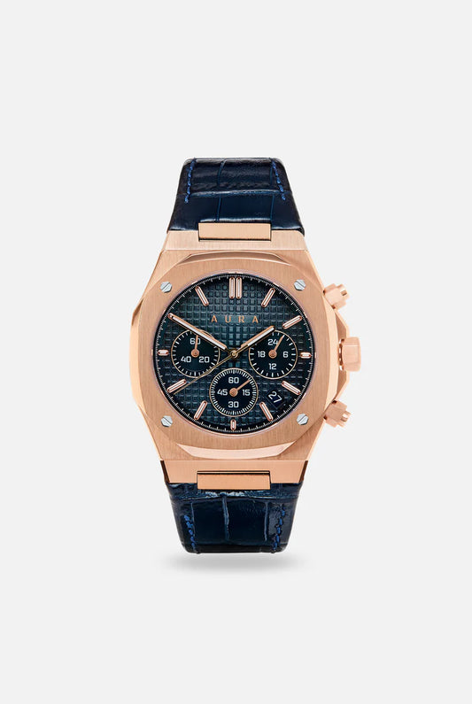 Aura  Chronograph Rose/Blue Watch