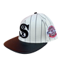 Chicago White Sox pro standard pinstripe white black snapback
