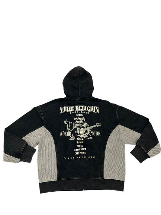 True religion vintage Men black hoodie size large
