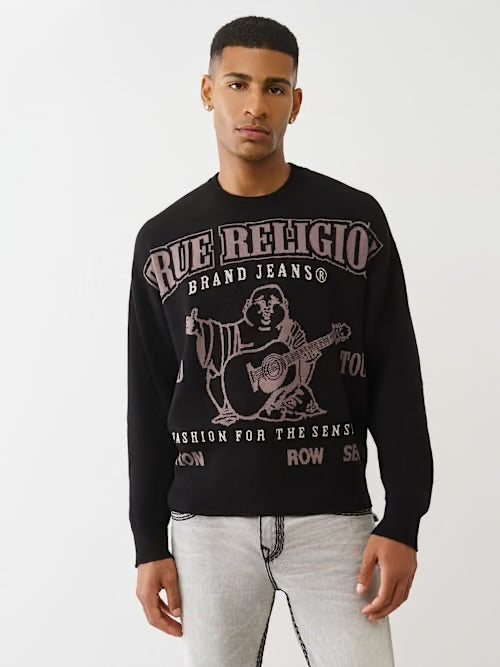 Men True Religion LS Bixy Srs Sweater￼