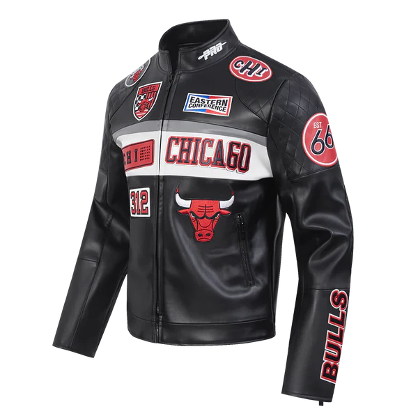 Pro Standard NBA Chicago Bulls Men's Moto Jacket (Black)