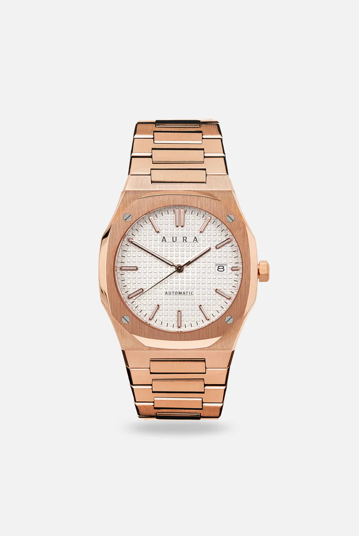 Aura Date Rose /White Watch