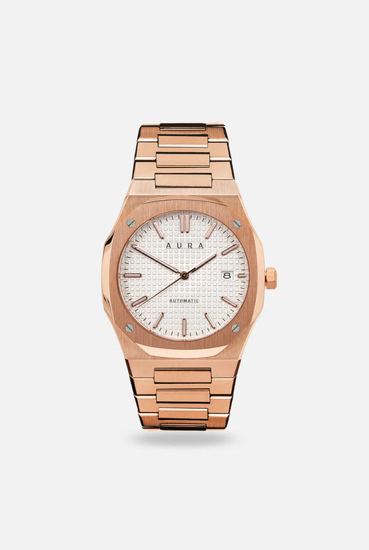 Aura Date Rose /White Watch