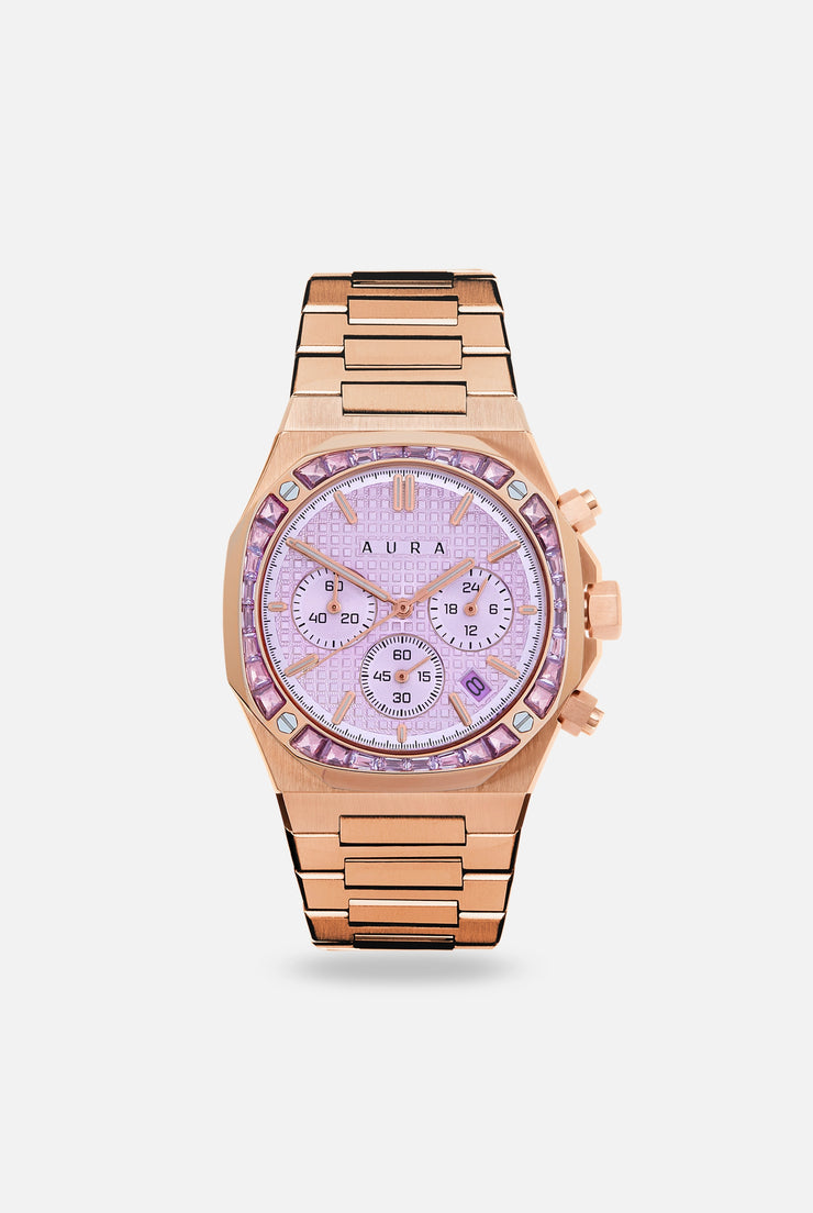 Aura Chronograph  Rose /AmethystWatch