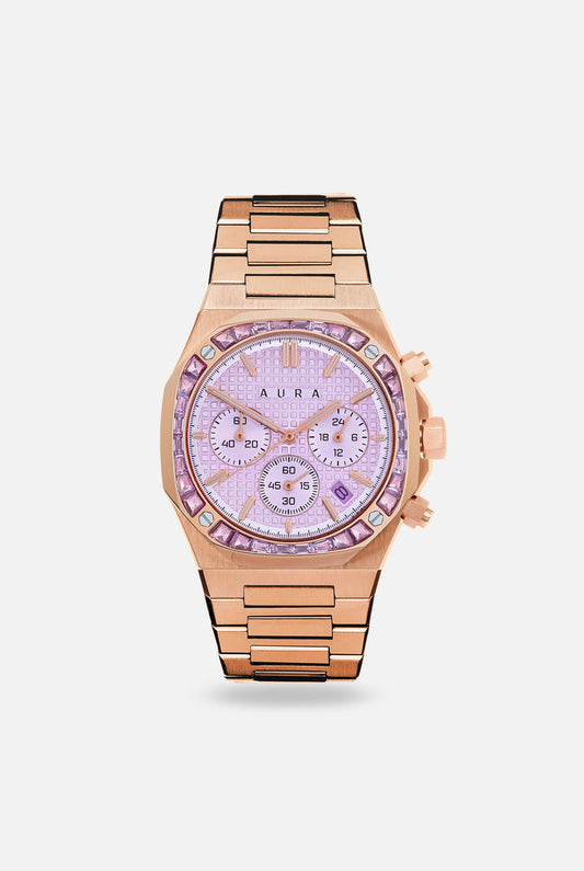 Aura Chronograph  Rose /AmethystWatch