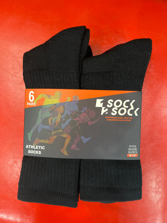 6 pack Crew Socks
