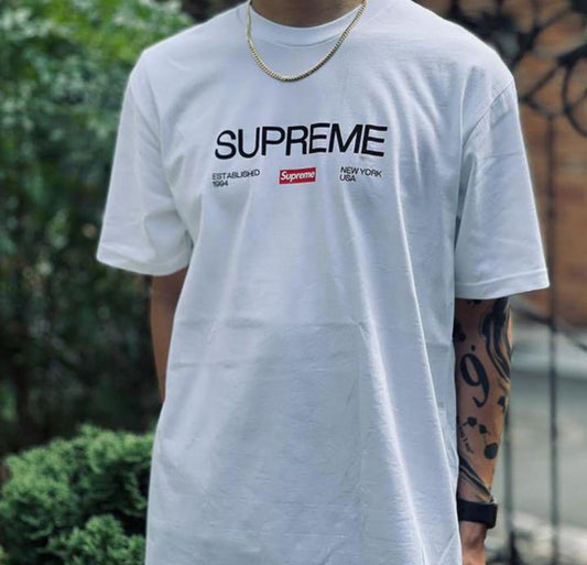 Supreme White Tee Sz Large