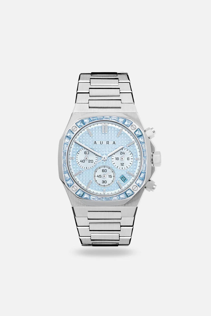 Aura Chronograph Steel/Azure Watch