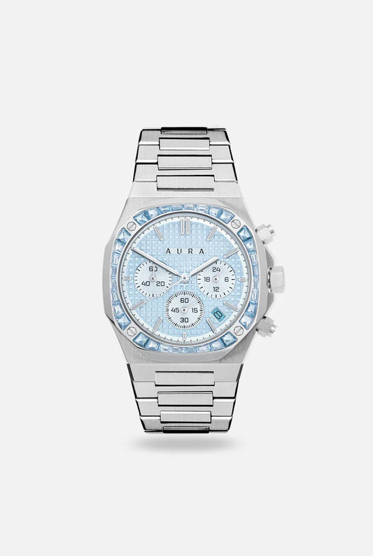 Aura Chronograph Steel/Azure Watch
