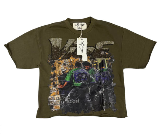 BKYS “vibe” Men Cropped Tee