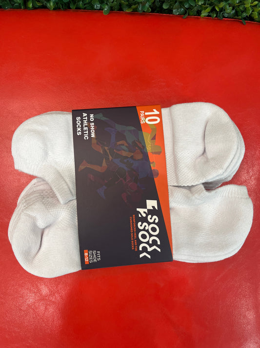 White Low Cut 10 pack Socks