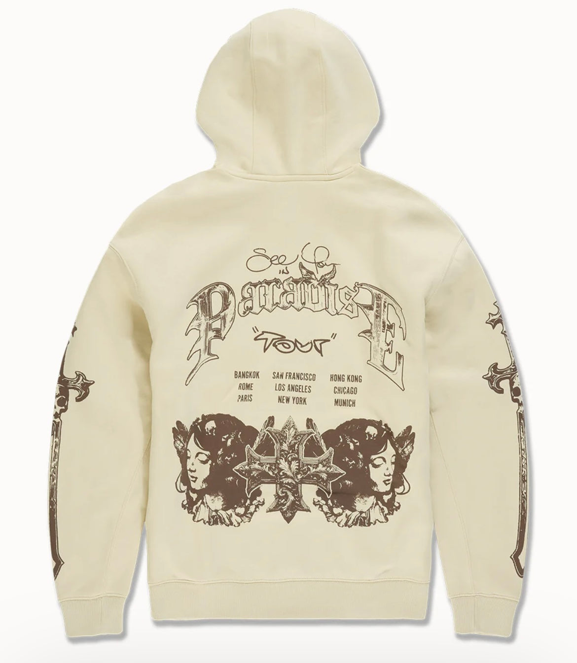 “See you in paradise” tour khaki hoodie