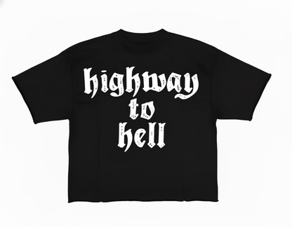 BKYS "Highway to Hell" Terry Cropped Tee (Black)