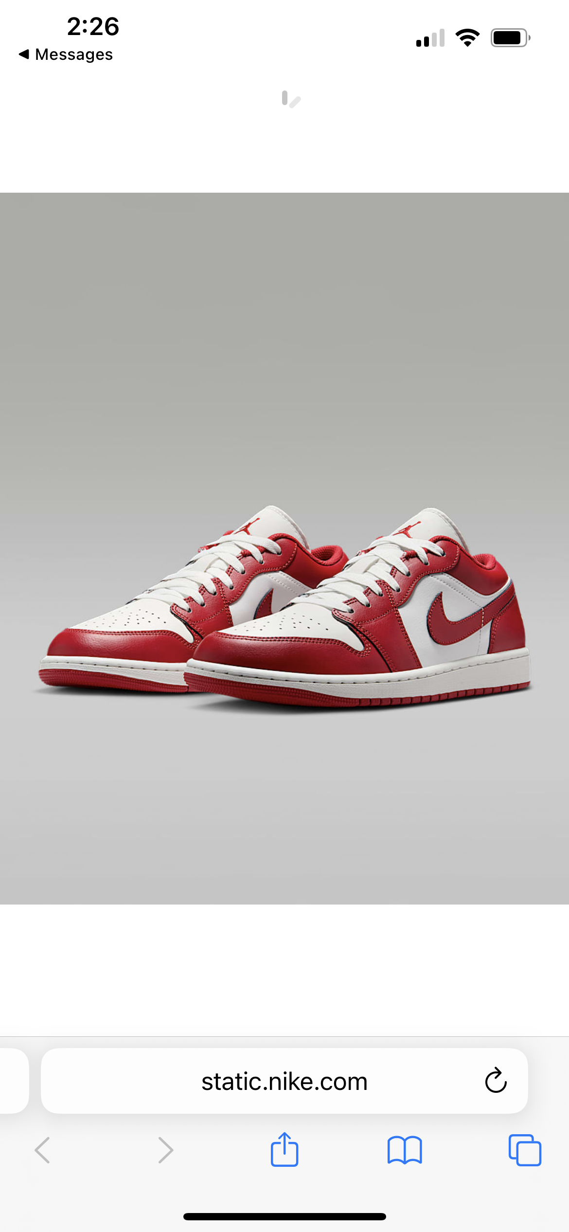 Air Jordan 1 Low Summit White/Varsity Red