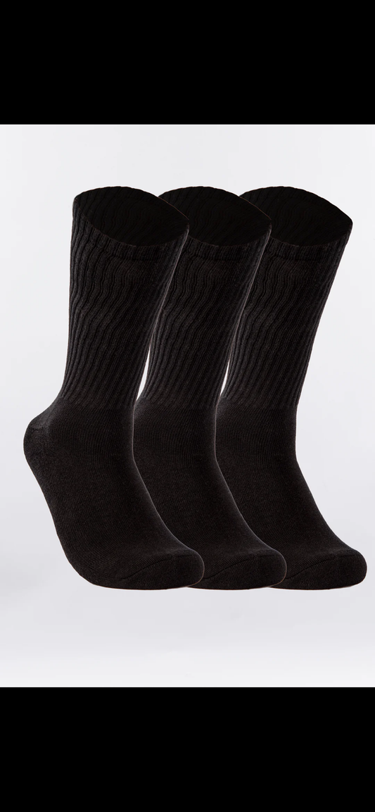 City Lab 3 Pack Crew Blk Socks
