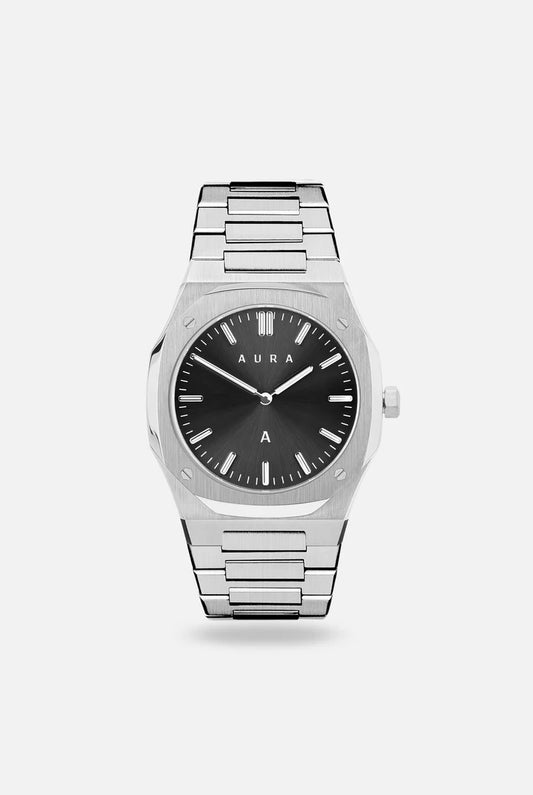 Aura Ultra Thin Steel /Black Watch