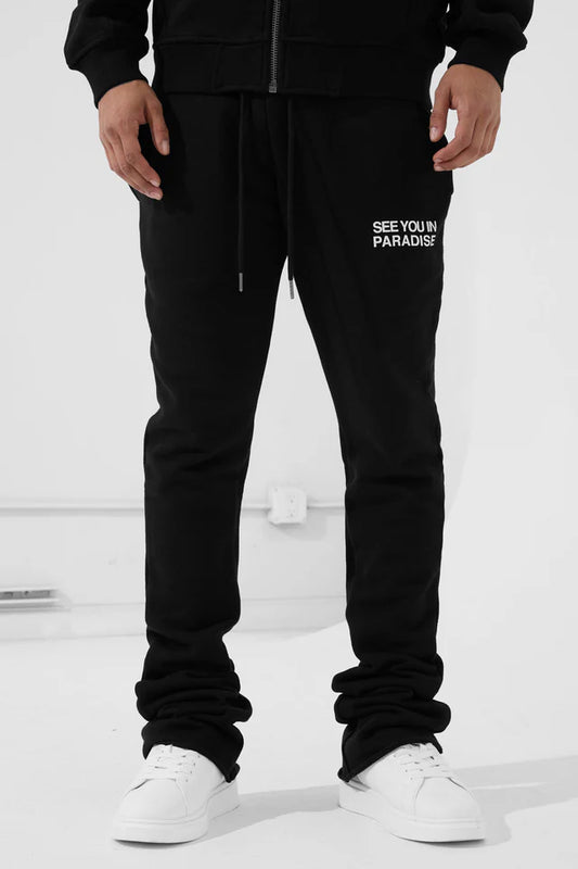 SYIP jet black stack pant