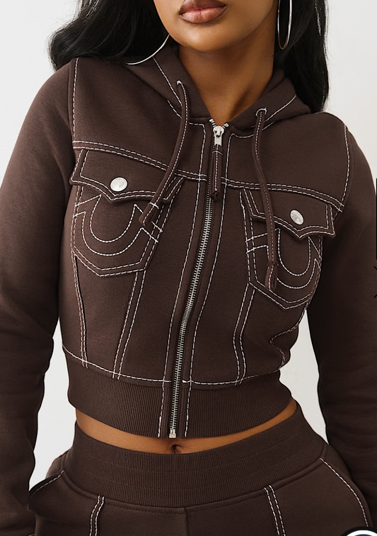 True Religion “Big T Shrunken” hoodie