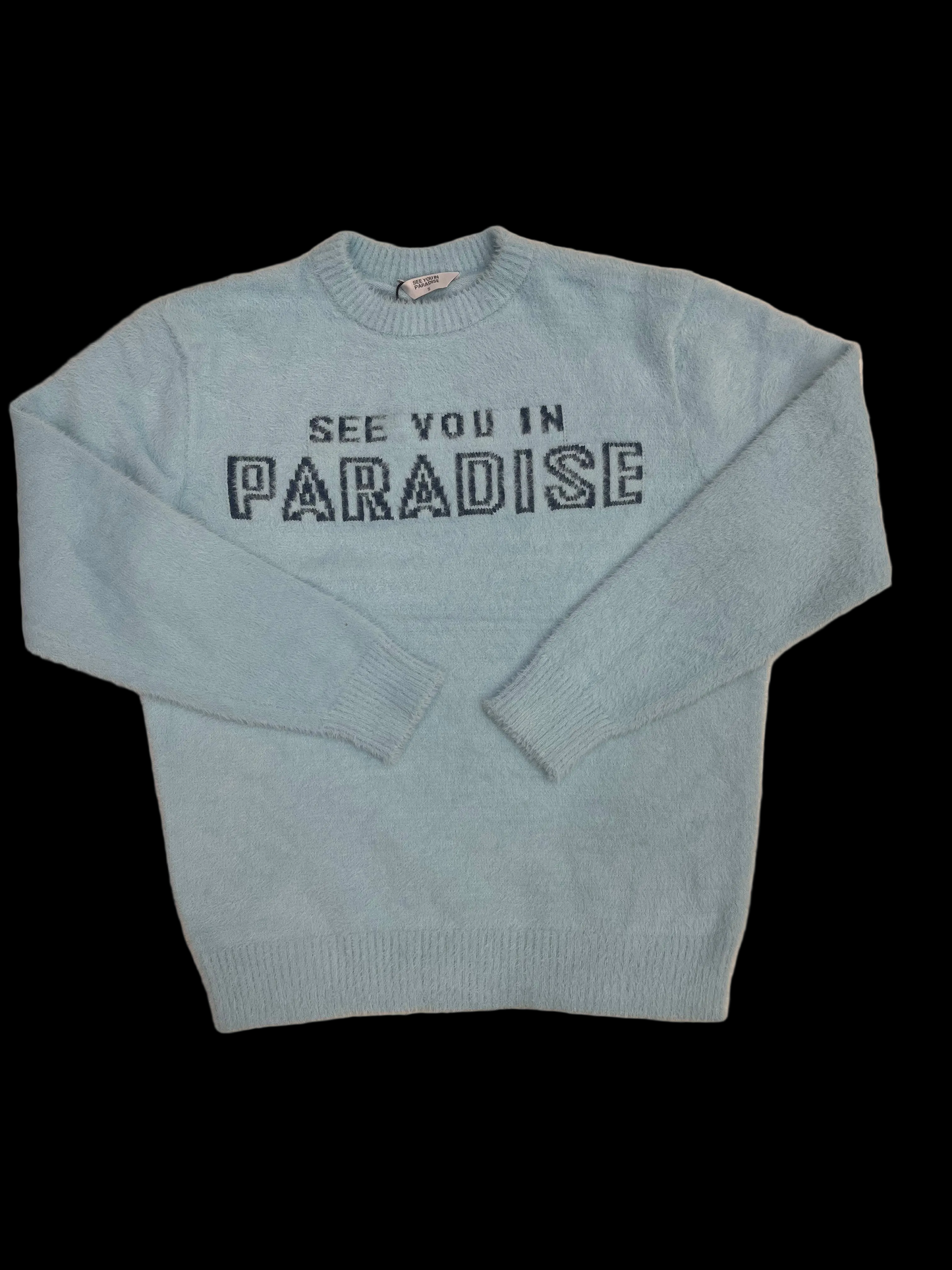 See you in paradise (blue nylon sweater)