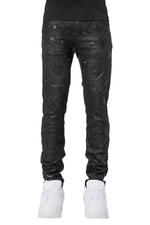 Guapi Waxed Stars Denim (All Black)