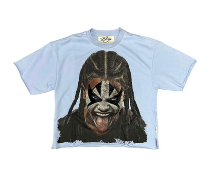 BKYS Highway to Hell Terry Cropped Tee (Ice Blue)