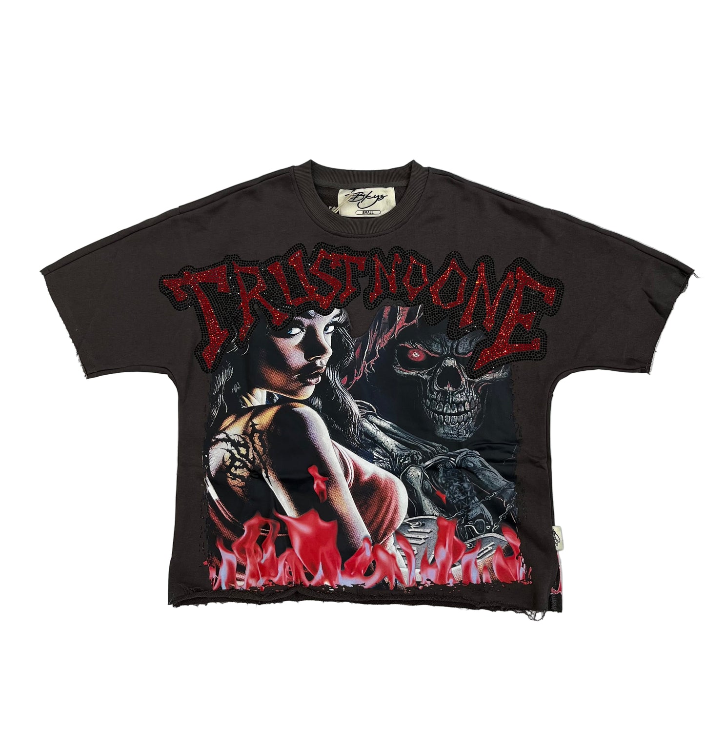 BKYS "Trust No One" Cropped T-Shirt