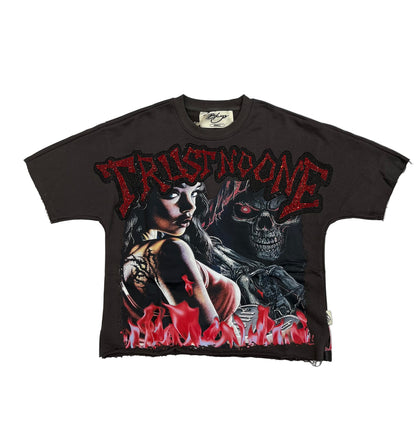 BKYS "Trust No One" Cropped T-Shirt