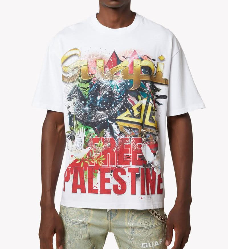 Guapi “Free Palestine” Tee (White)
