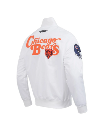 NFL Chicago Bears Souvenir Satin Jacket White