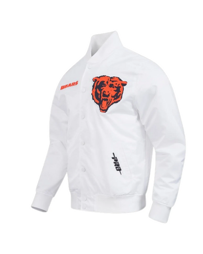NFL Chicago Bears Souvenir Satin Jacket White