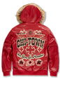 Windy City Hooded Bomber Jacket (Red)