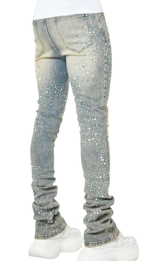 Guapi Vintage Olive Pearls Denim