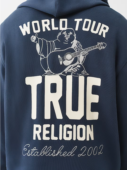 Vintage Patch Zip Hoodie