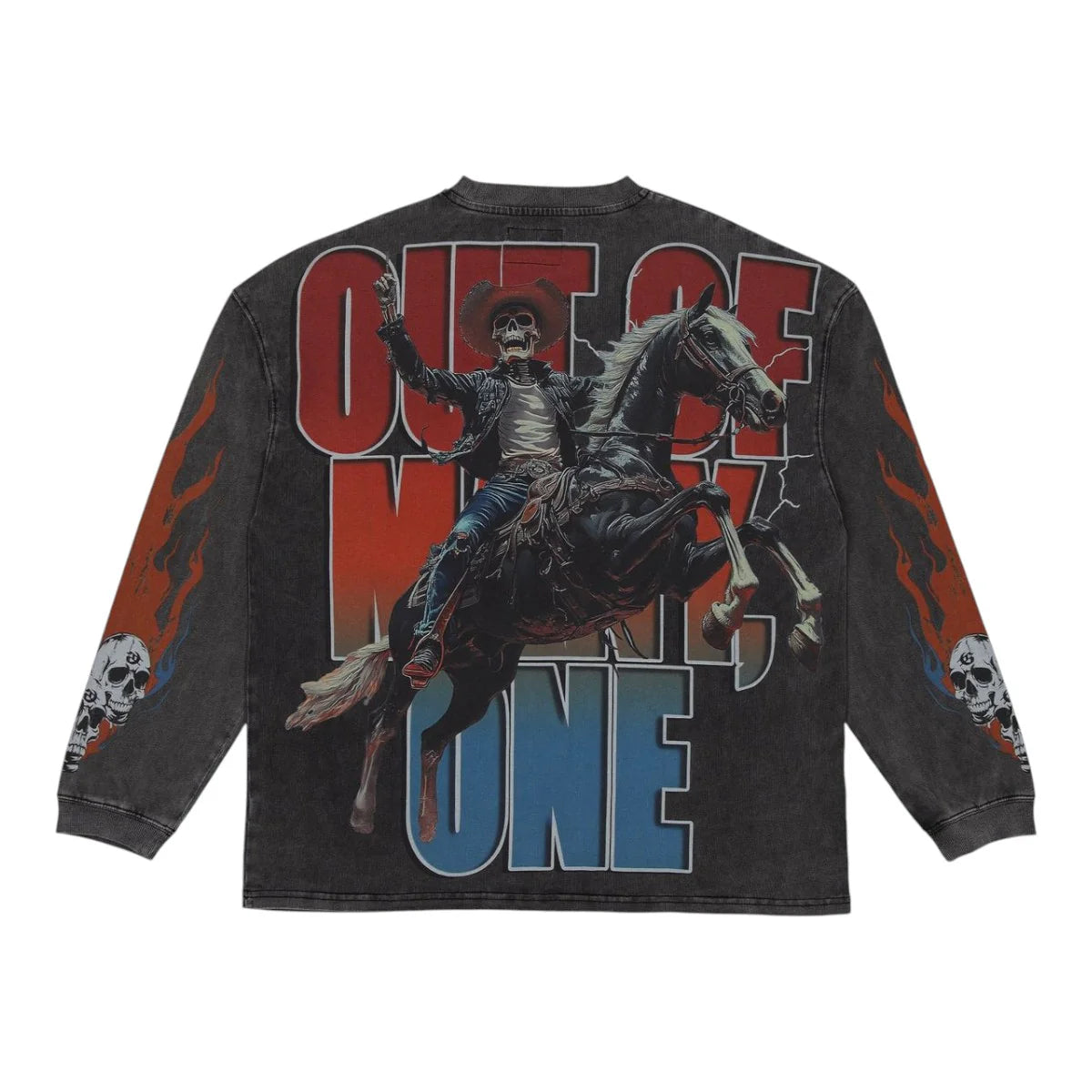 Godspeed Mens Best Western Long Sleeve Shirt Grey Wash