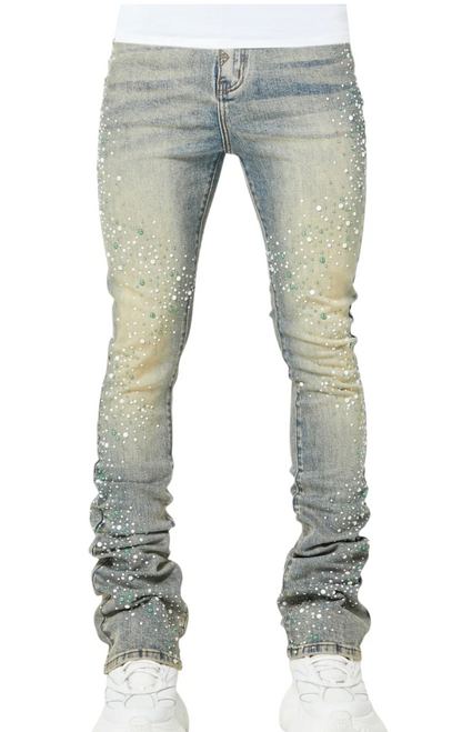 Guapi Vintage Olive Pearls Denim