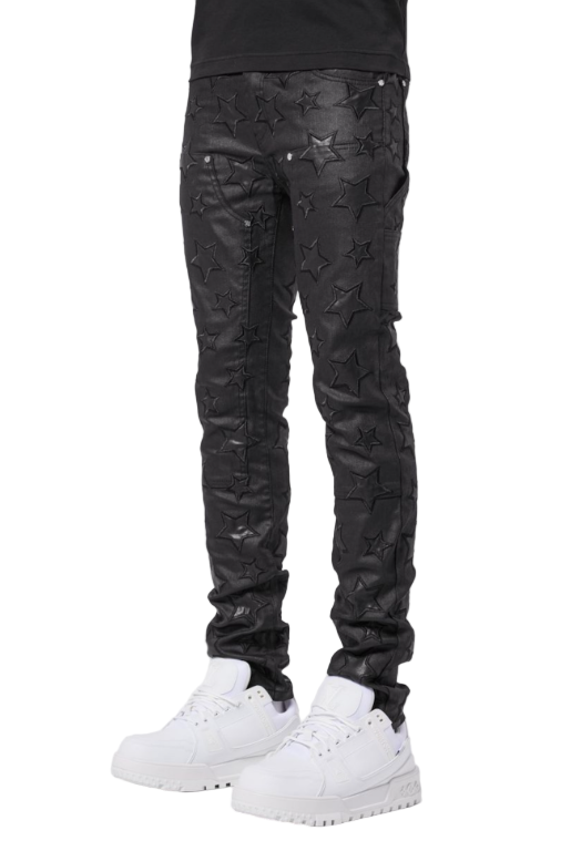 Guapi Waxed Stars Denim (All Black)